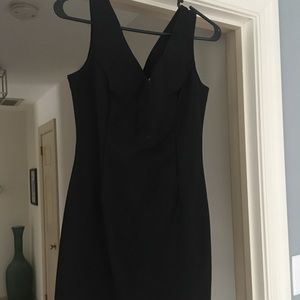 Fitted Black V-Neck Dress